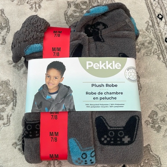 Med 7/8 Pekkle Plush Robe Boys - Picture 3 of 6